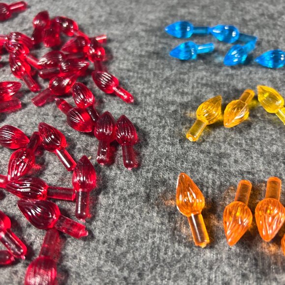 74 MEDIUM TWIST BULBS Replacements Ceramic Christmas Tree Lights VINTAGE - Picture 2 of 5